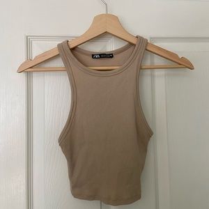 Tan/Cream colored zara tank top